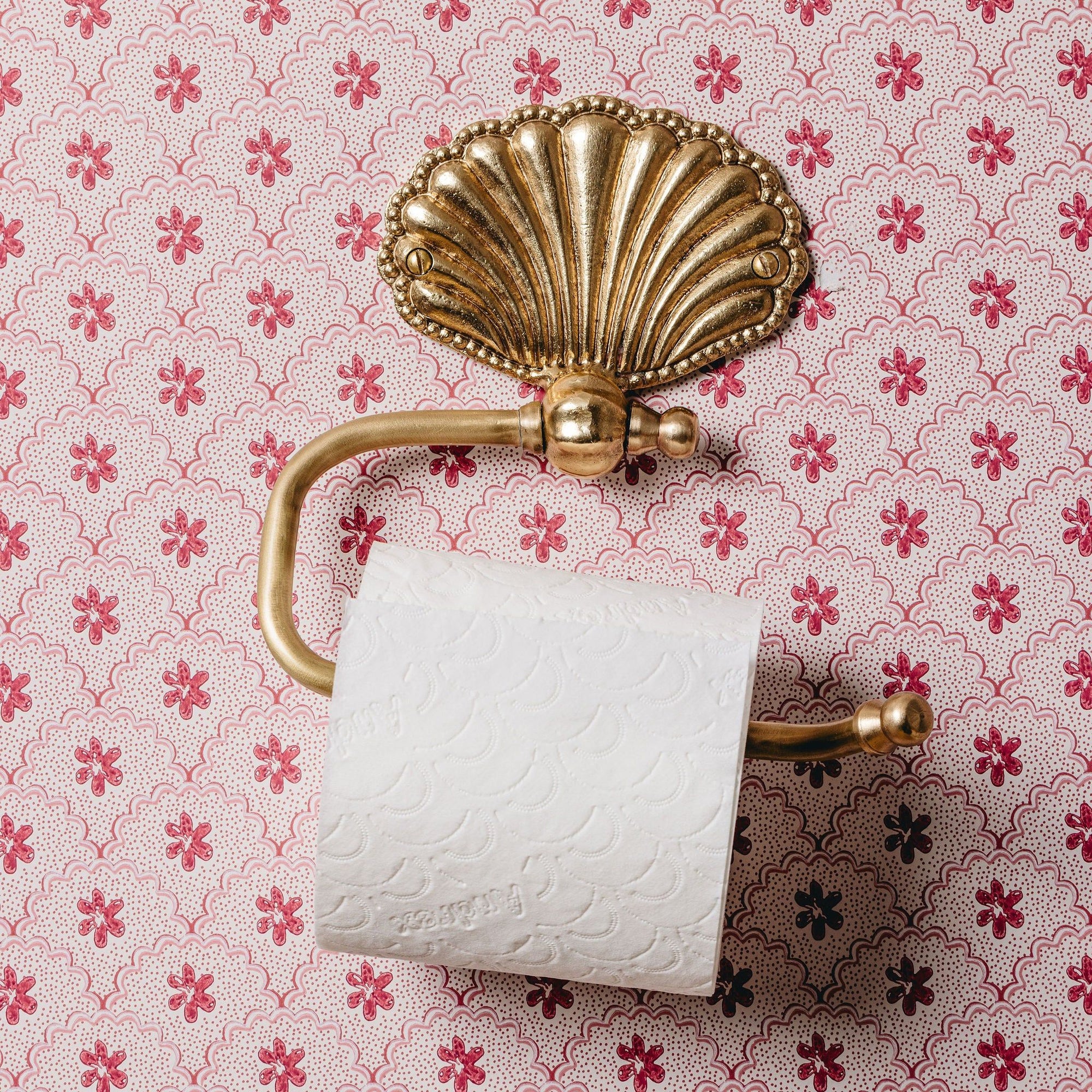 Cara Brass Toilet Roll Holder (Antique)