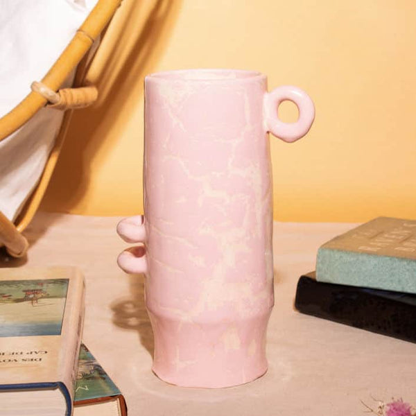 Affi Ceramic Vase from Algeria - Bubblegum Pink