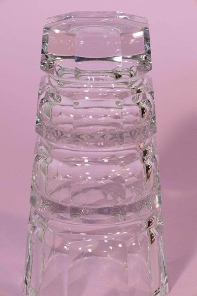 Vintage Art Deco Crystal Vase, Josef Hoffman for Moser