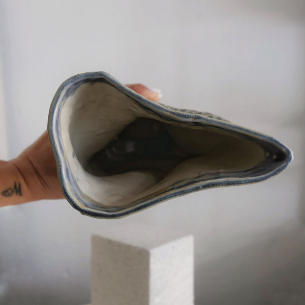 Luma - Carved Ceramic Vase - Everything Blue