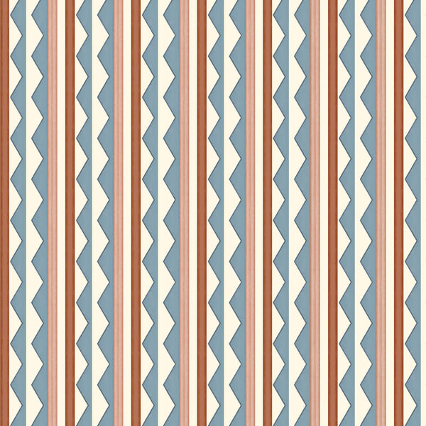 Bloomsbury Stripes Wallpaper - Denim Blue