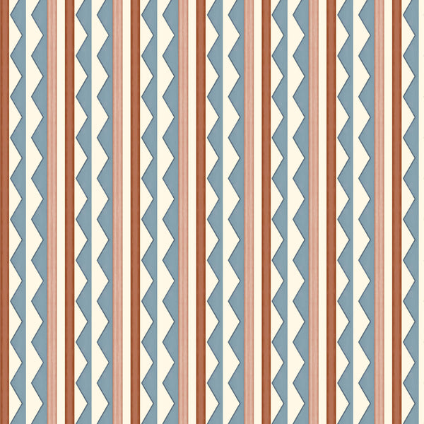 Bloomsbury Stripes Wallpaper - Denim Blue