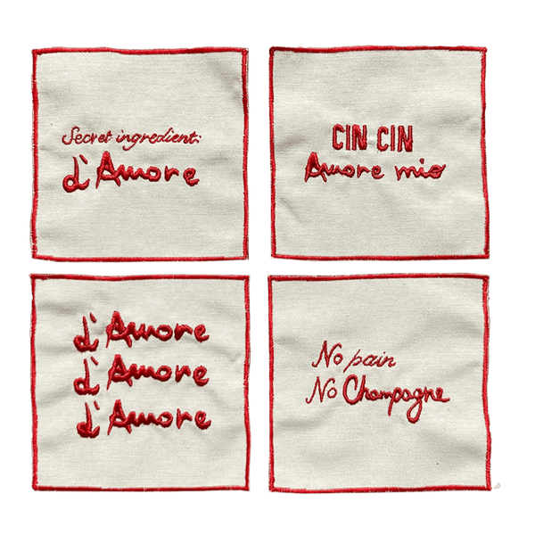 L’Amore - Set of 4 Cocktail Napkins
