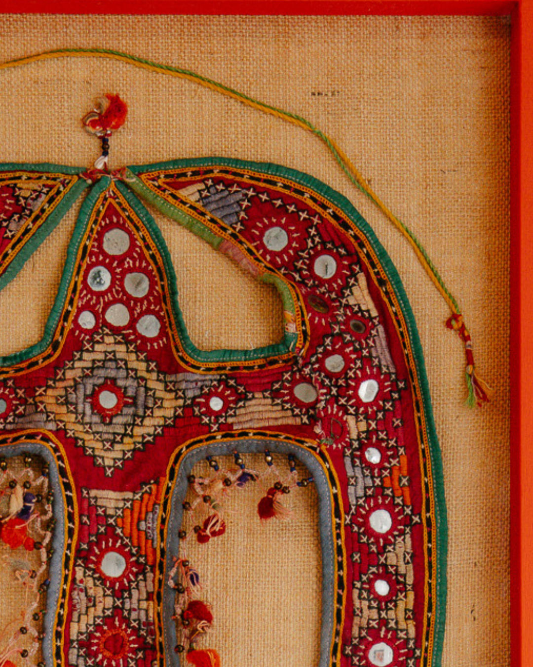 Framed Vintage Ceremonial Horse Mask