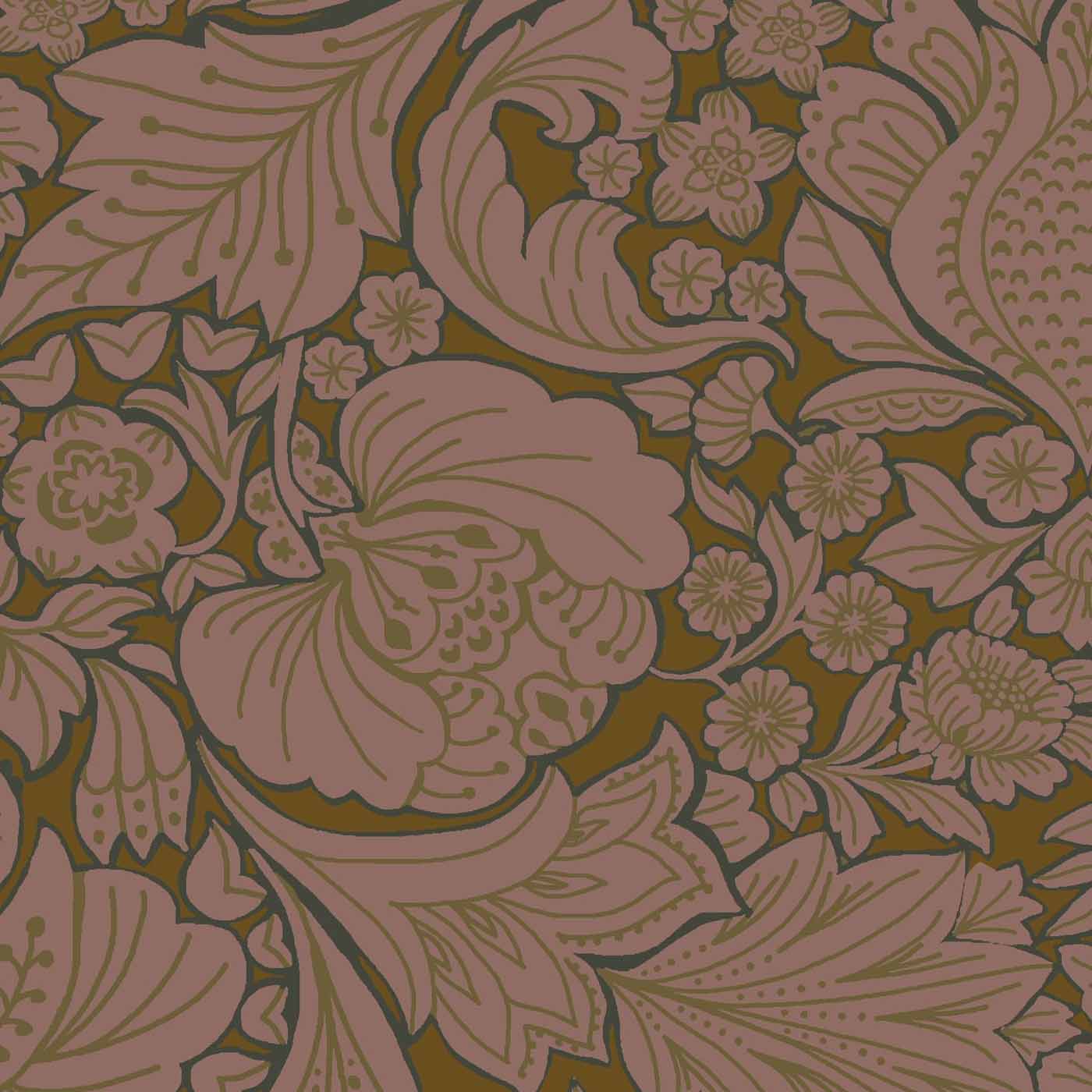 Folk Floral Fabric (Poison)