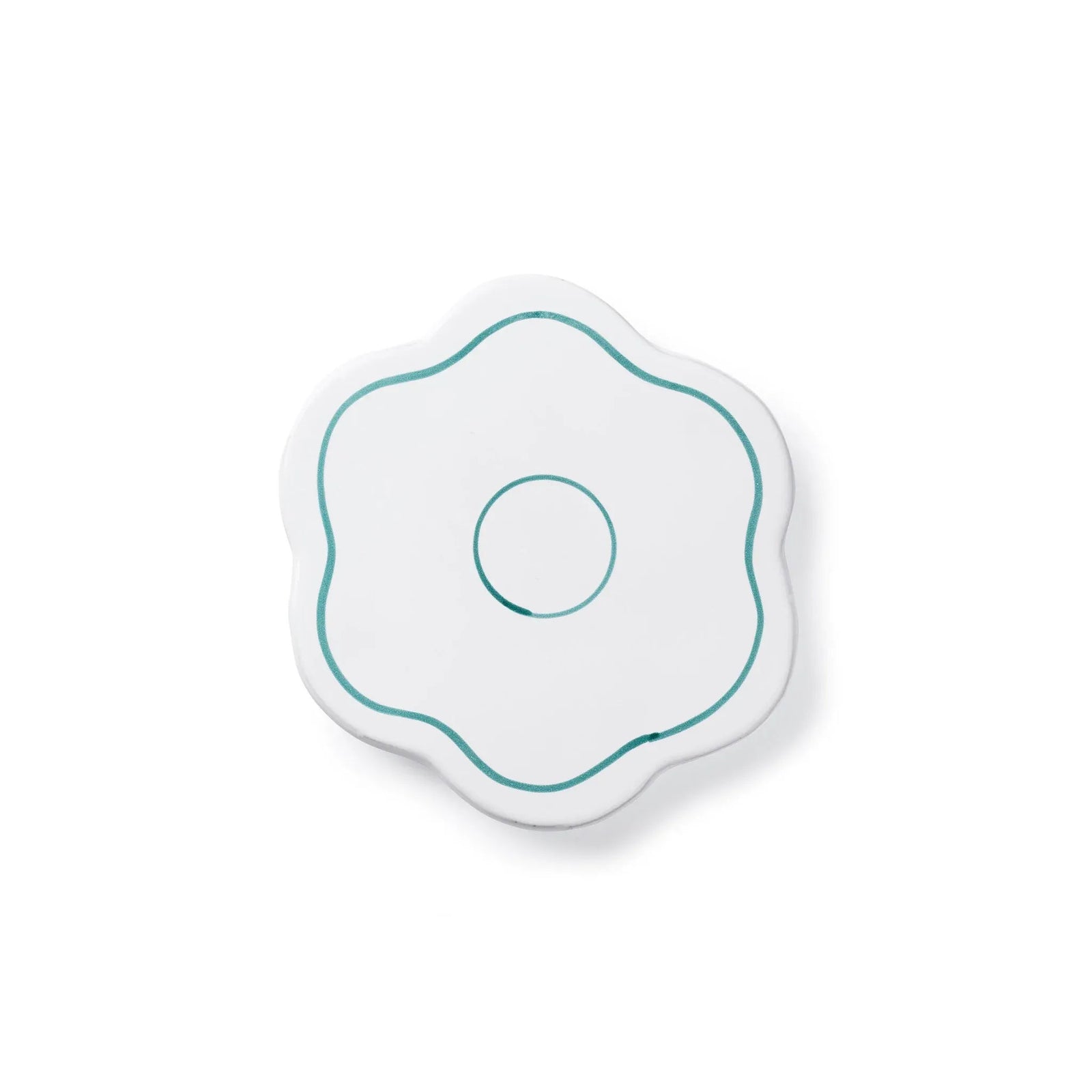 Flower Saucer - Aqua Green