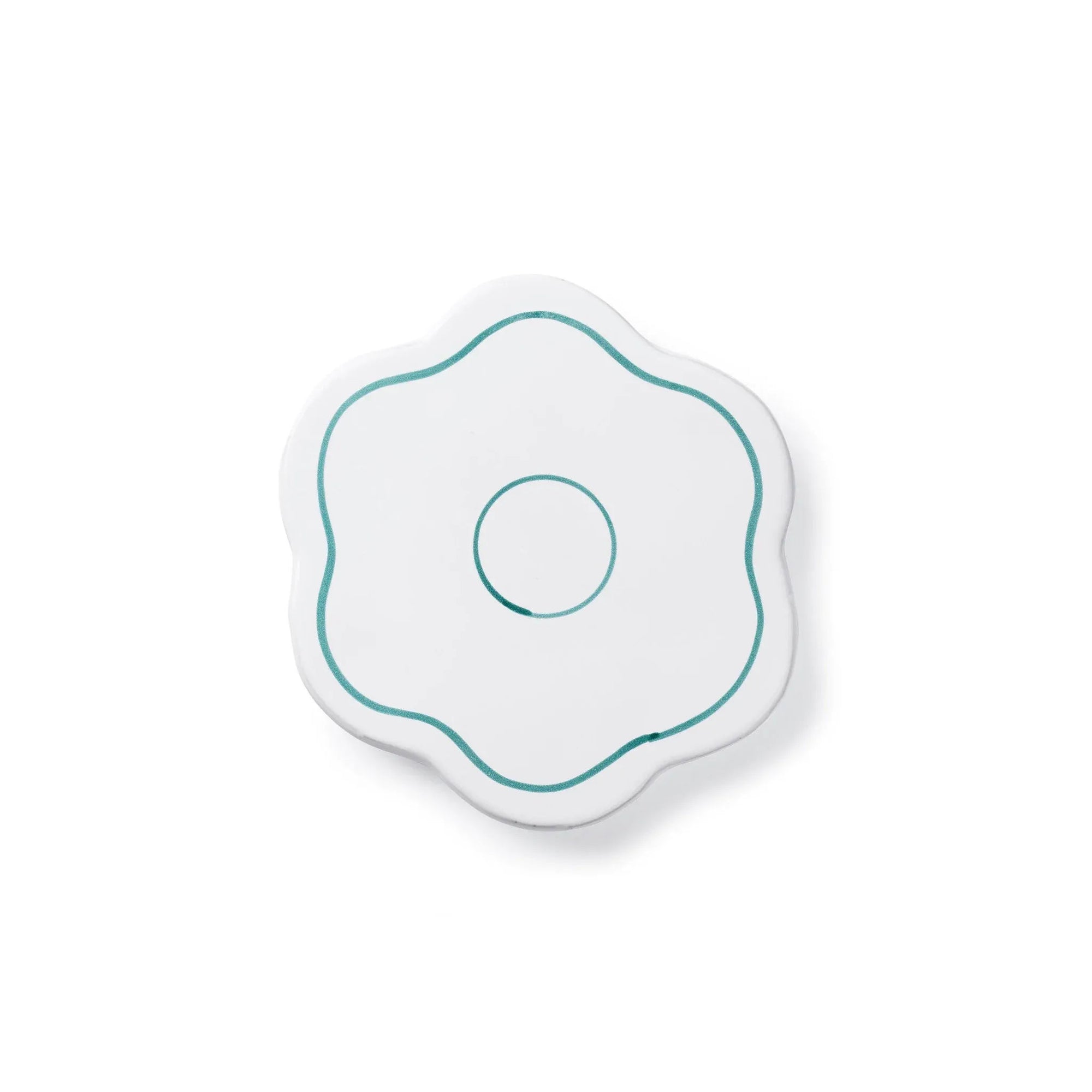 Flower Saucer - Aqua Green