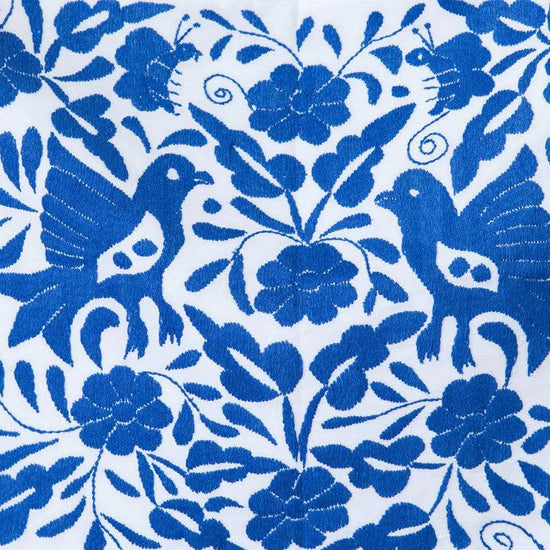 Embroidered Tablecloth - Blue