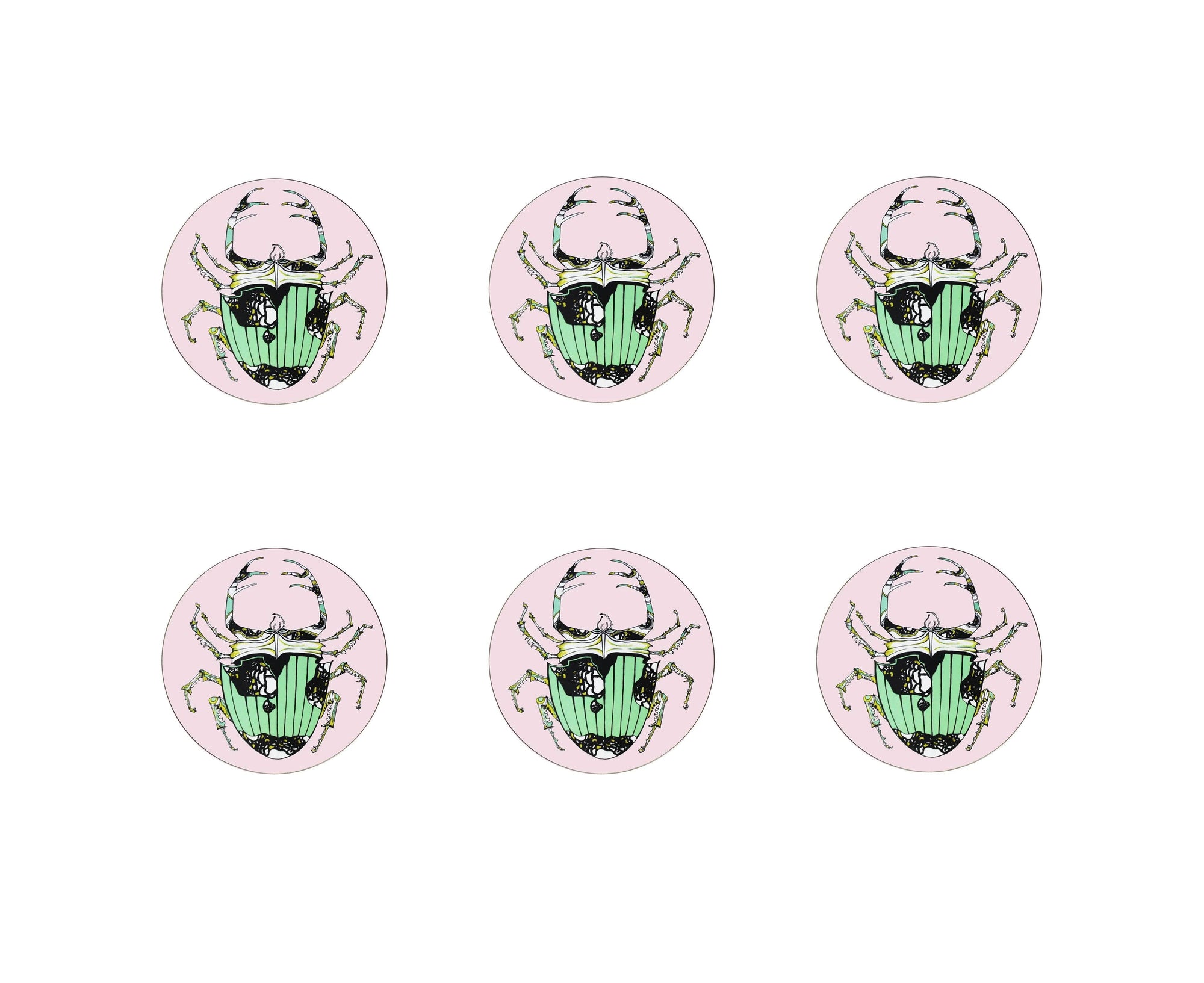 The Tiger Lily Set of 6 Coasters