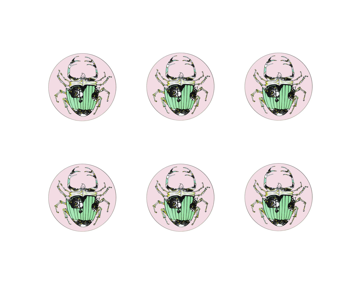 The Tiger Lily Set of 6 Coasters