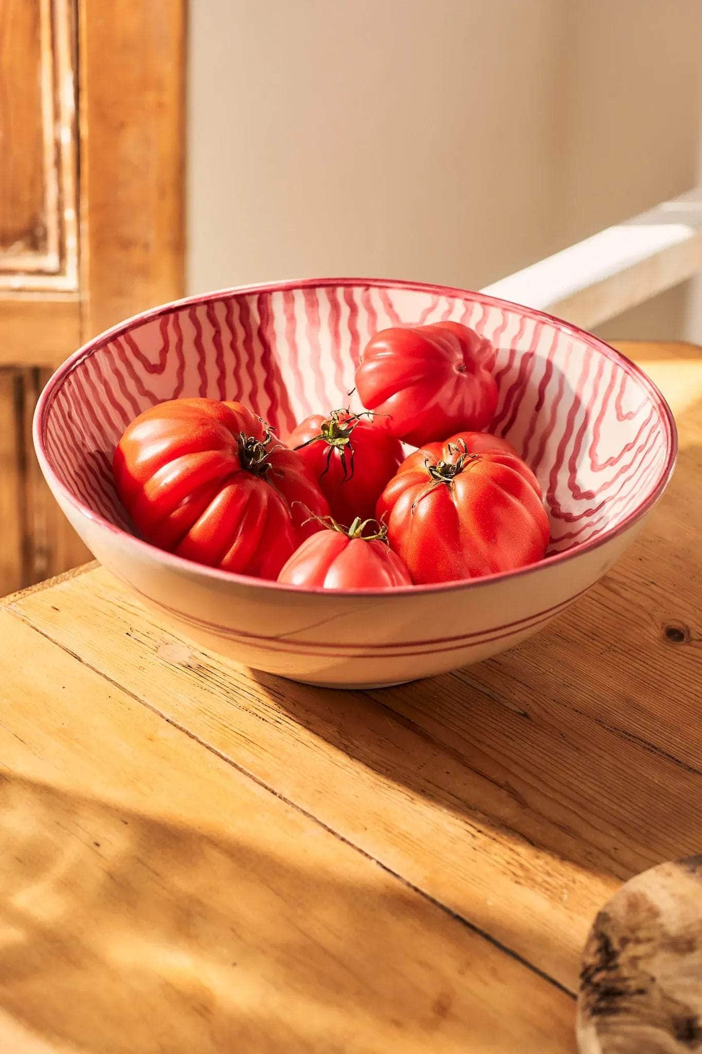 Large Pink Serving Bowl