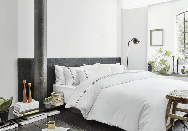 The Cairo Collection Bedding Set | Green Stripe