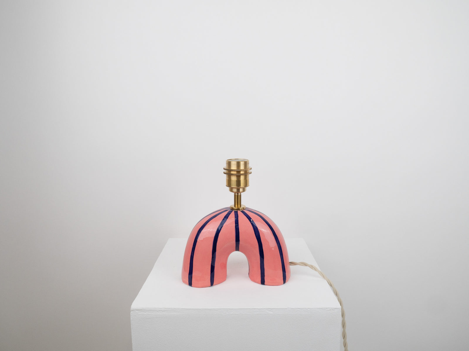 'Me' Table Lamp - Blue Stripes