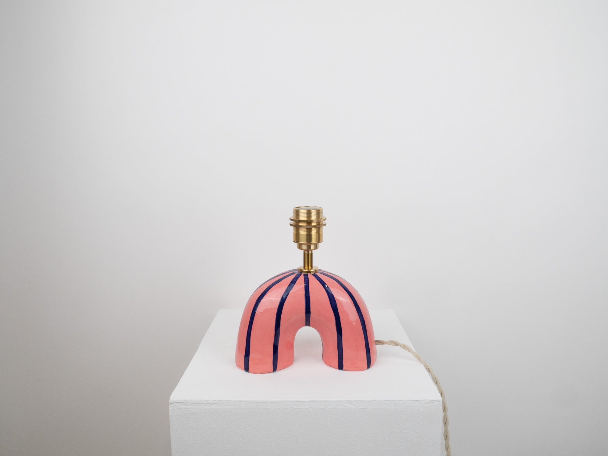 'Me' Table Lamp - Blue Stripes