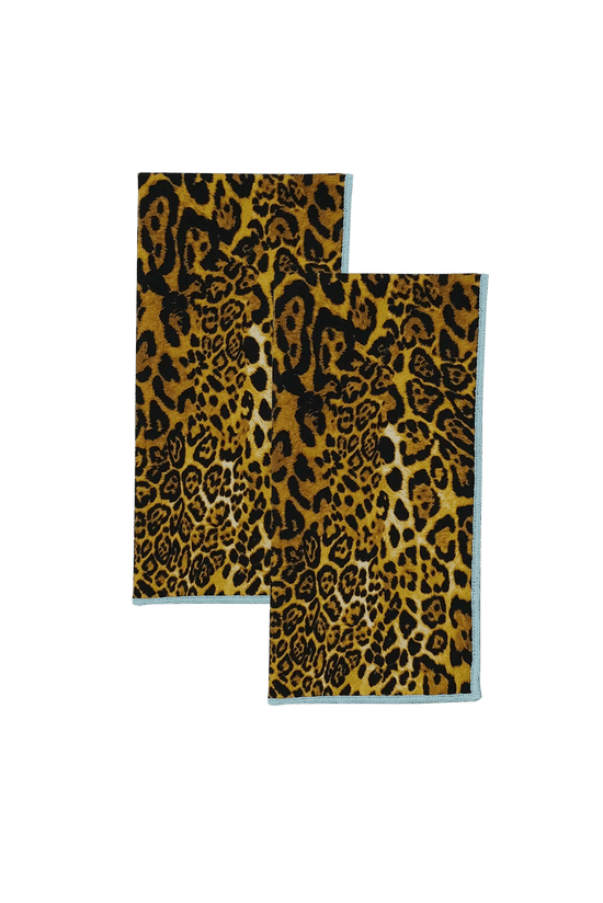 Feline Fine Napkins, Blue Trim - Set of Two