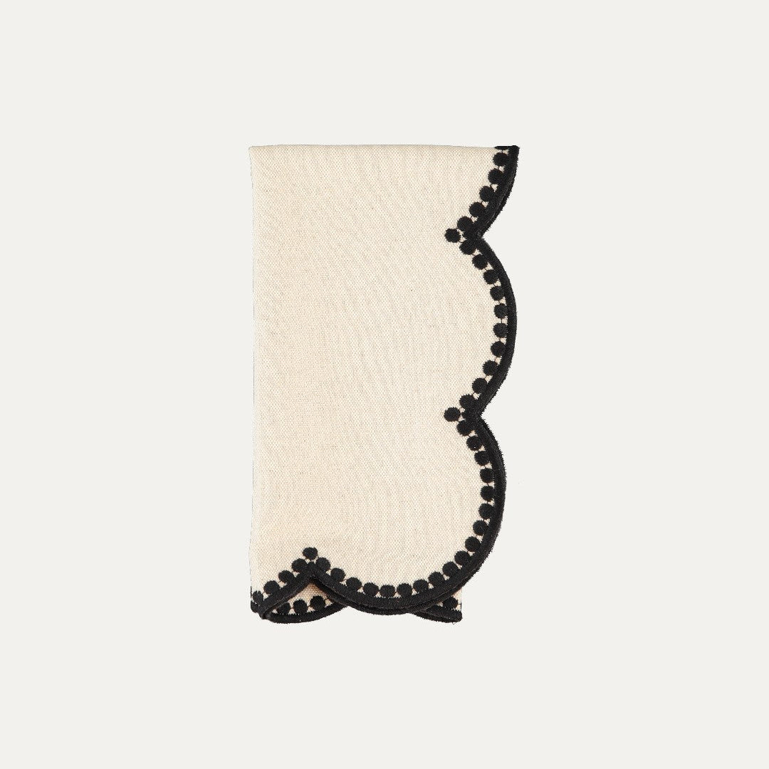 Gotas Napkin – Beige and Black