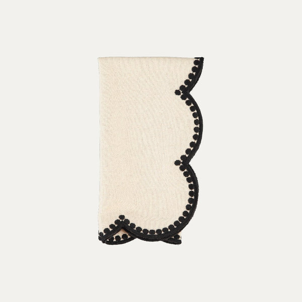 Gotas Napkin – Beige and Black