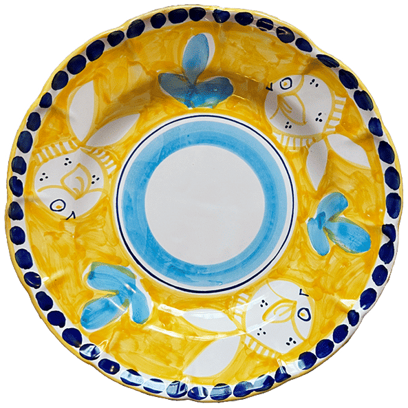 Amalfi Plate 20 cm Yellow Fish