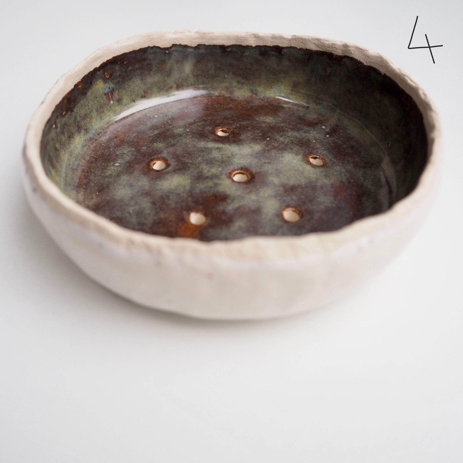 Handmade Large Assorted  Ceramic Soap Dishes with Different Glazes