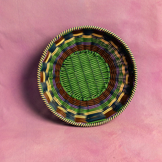 Woven Bowl | Brown & Green