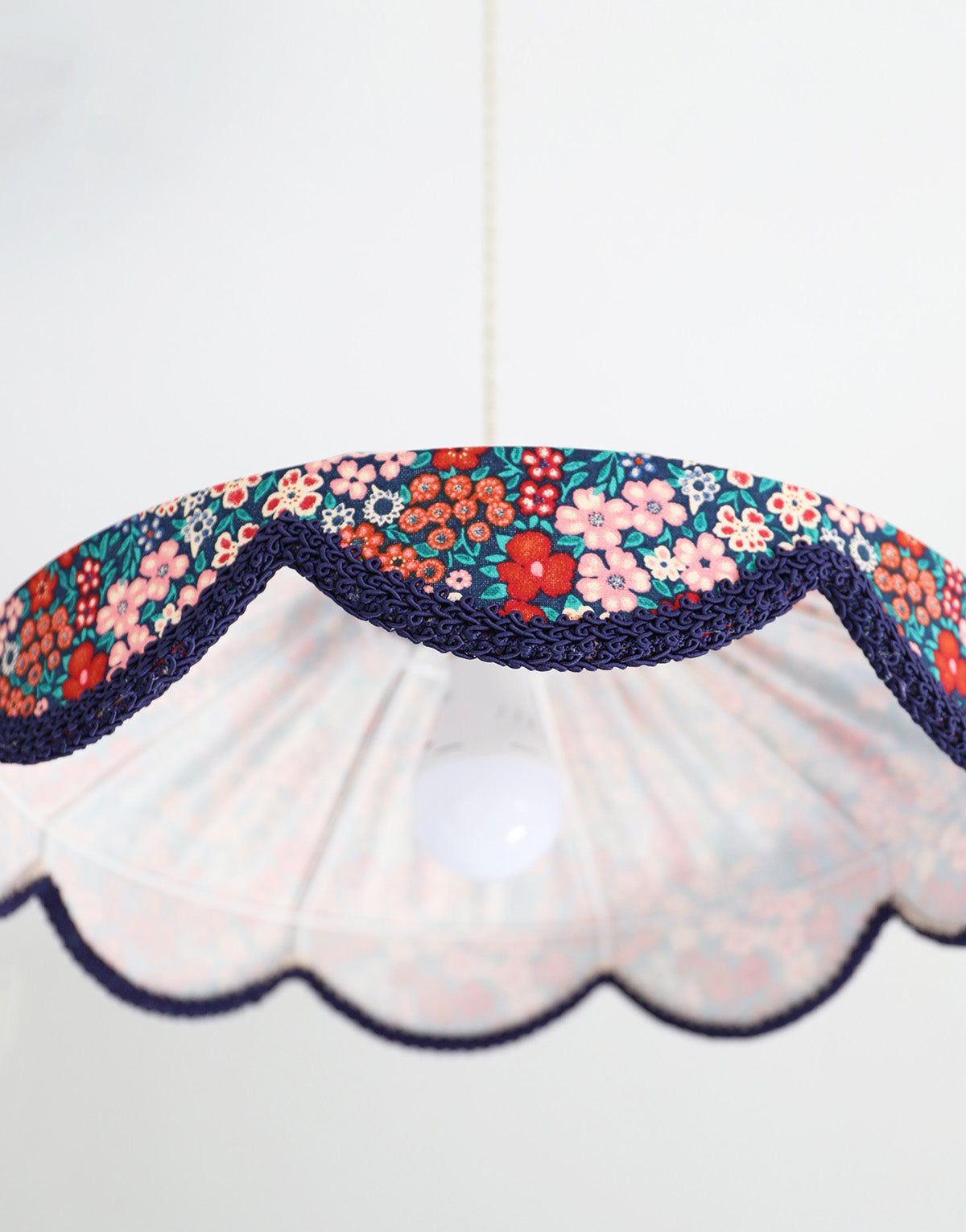 Floral-Shaped Pendant Light Cosette Printed “Mille Fleurs”