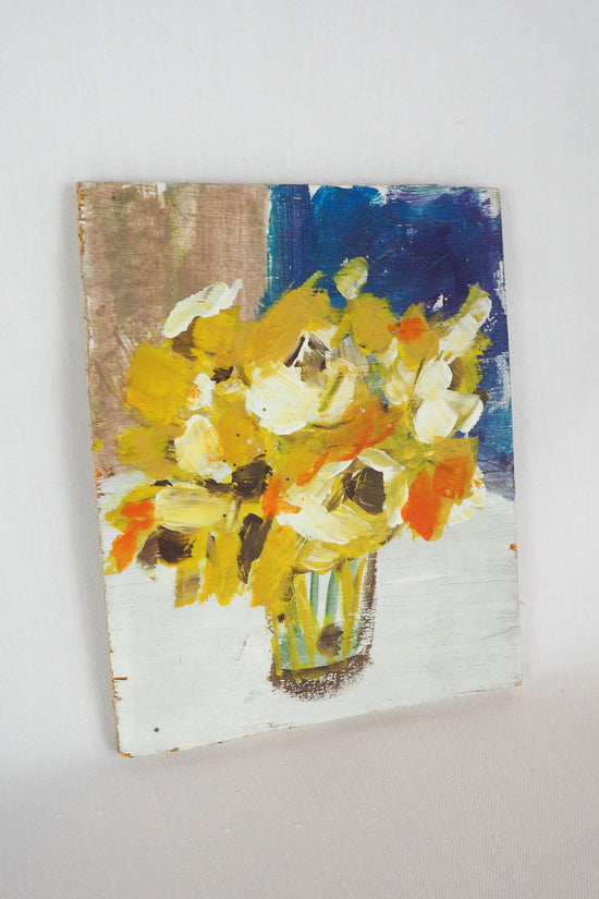 Oil on Board Floral Painting