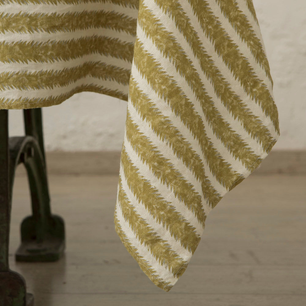 Natural Linen Atria Mini Yellow Tablecloth