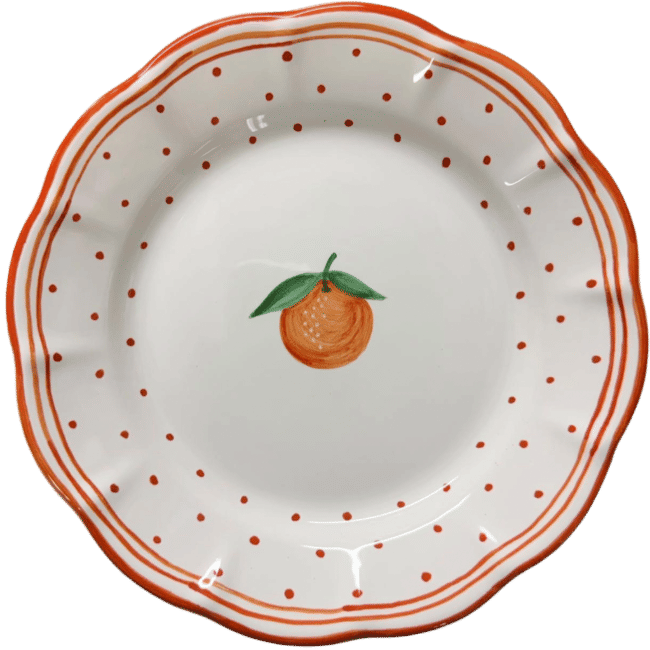 Plumetis Plate, Fruit Orange - 25cm