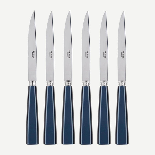 Icône Set of 6 Steak Knives, Midnight Blue