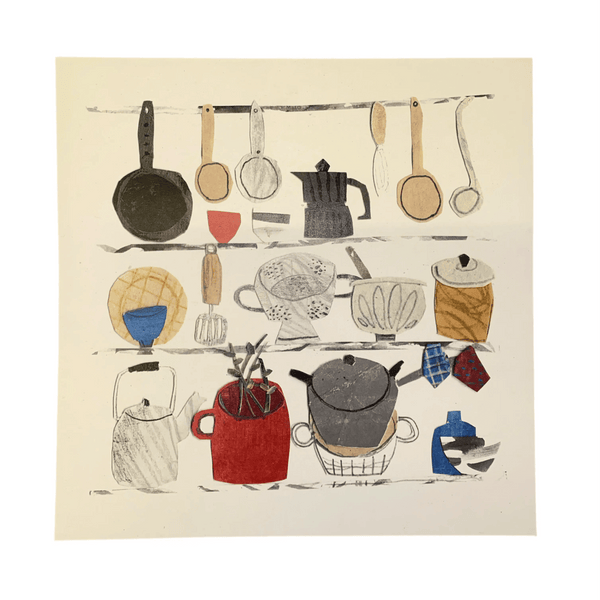 In The Kitchen Collage 21cm x 21cm Digital Print