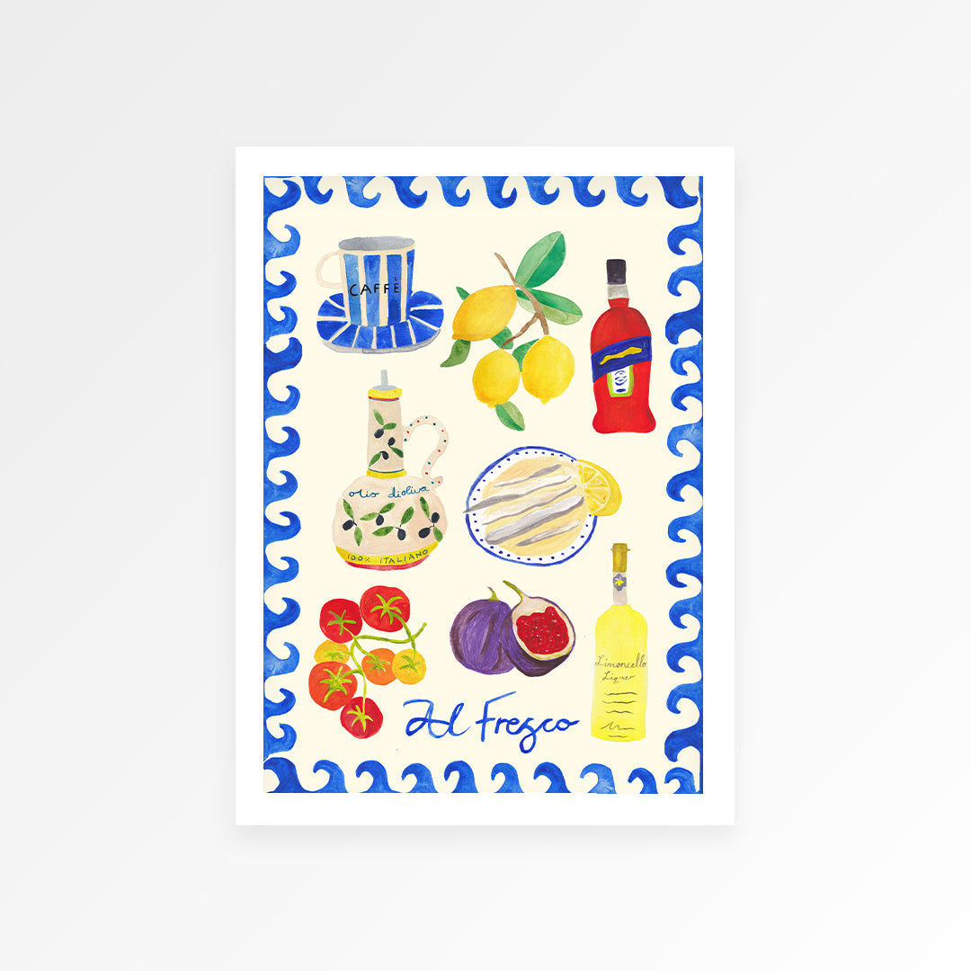 Alfresco Hand Painted Print