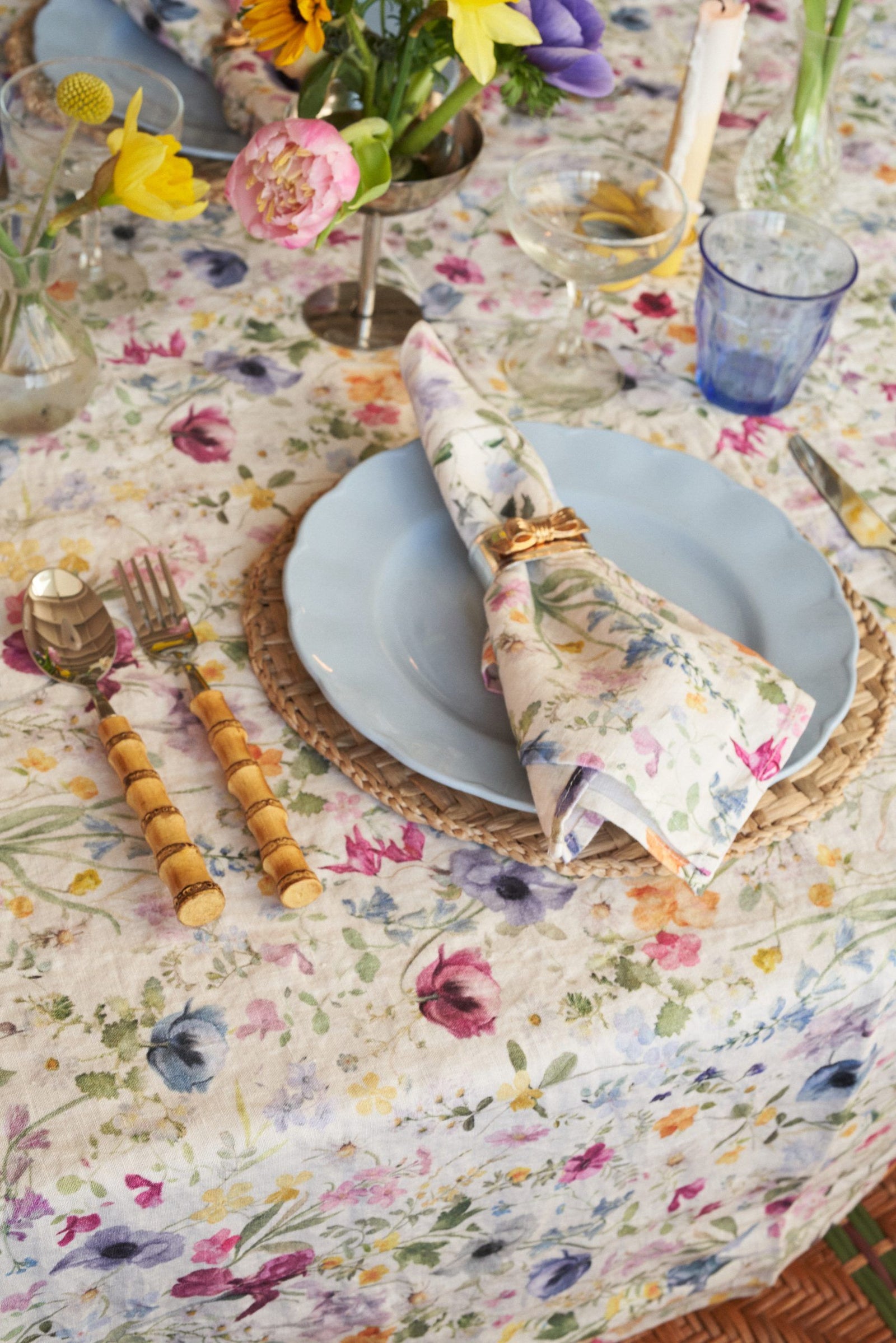 Spring Carpet Linen Tablecloth