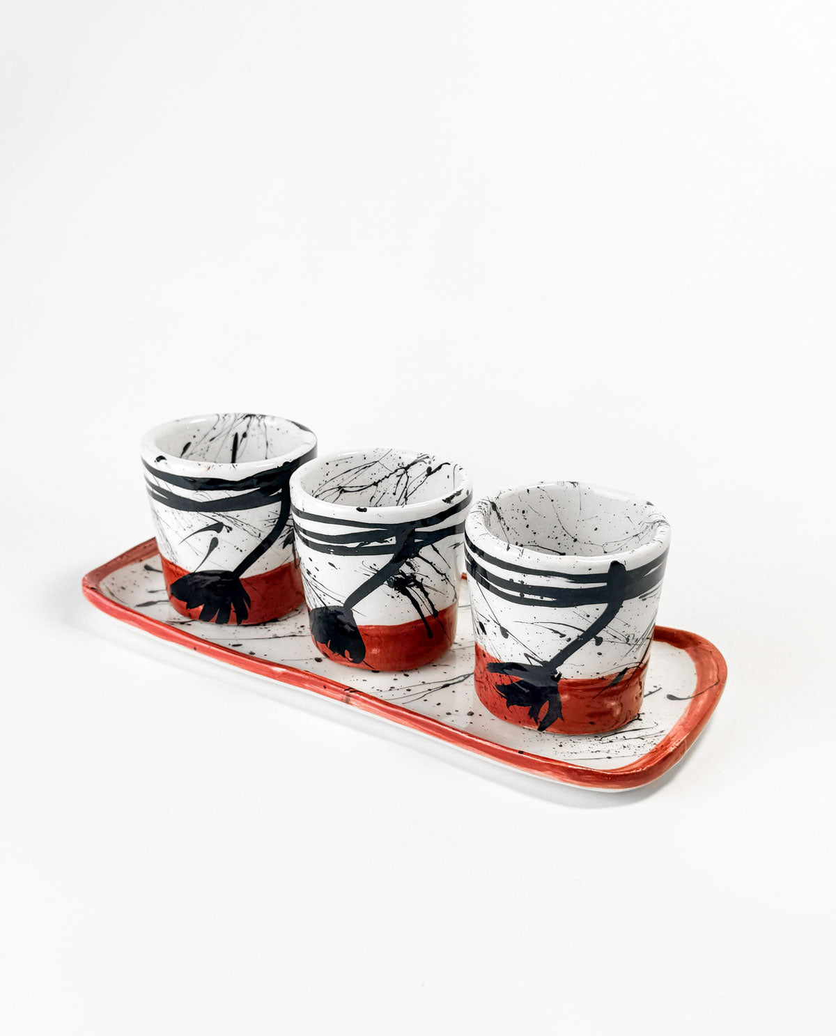I AM GREEK- Ceramic Espresso Cups "TSAROUCHI"