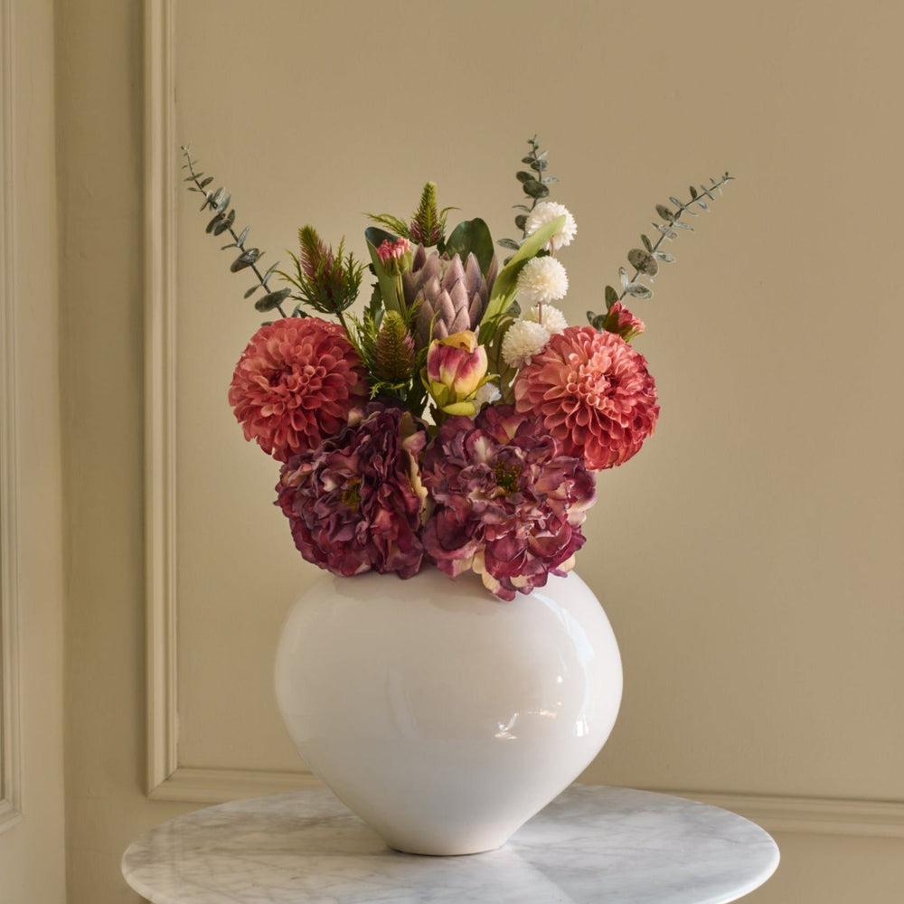 Harper - Faux Flower Arrangement - Reds & Greens & White
