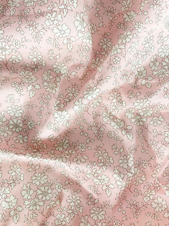 Fitted Sheet Made With Liberty Fabric Capel Pink