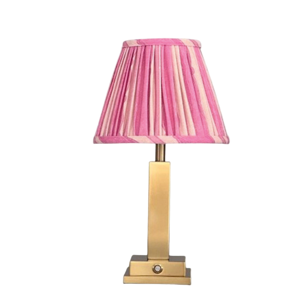 Philia Rechargable Table Lamp Pink Scallop Stripe