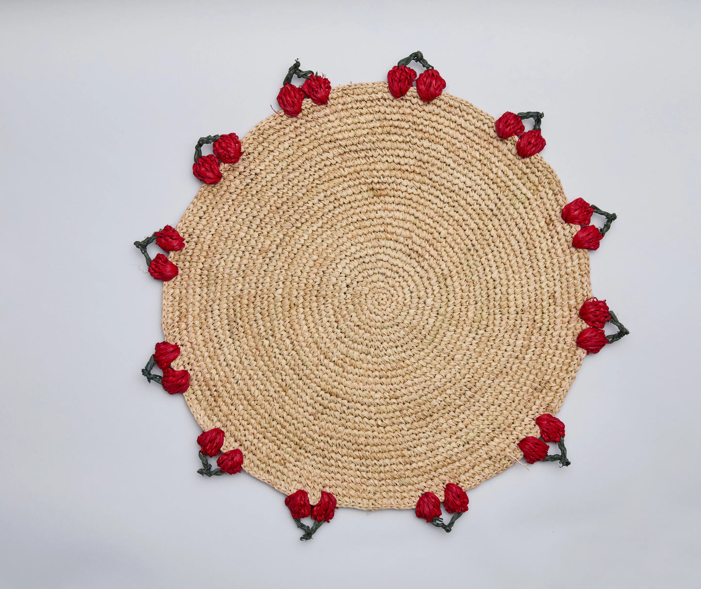 Cherry Scalloped Edge Placemats (Set of 4)