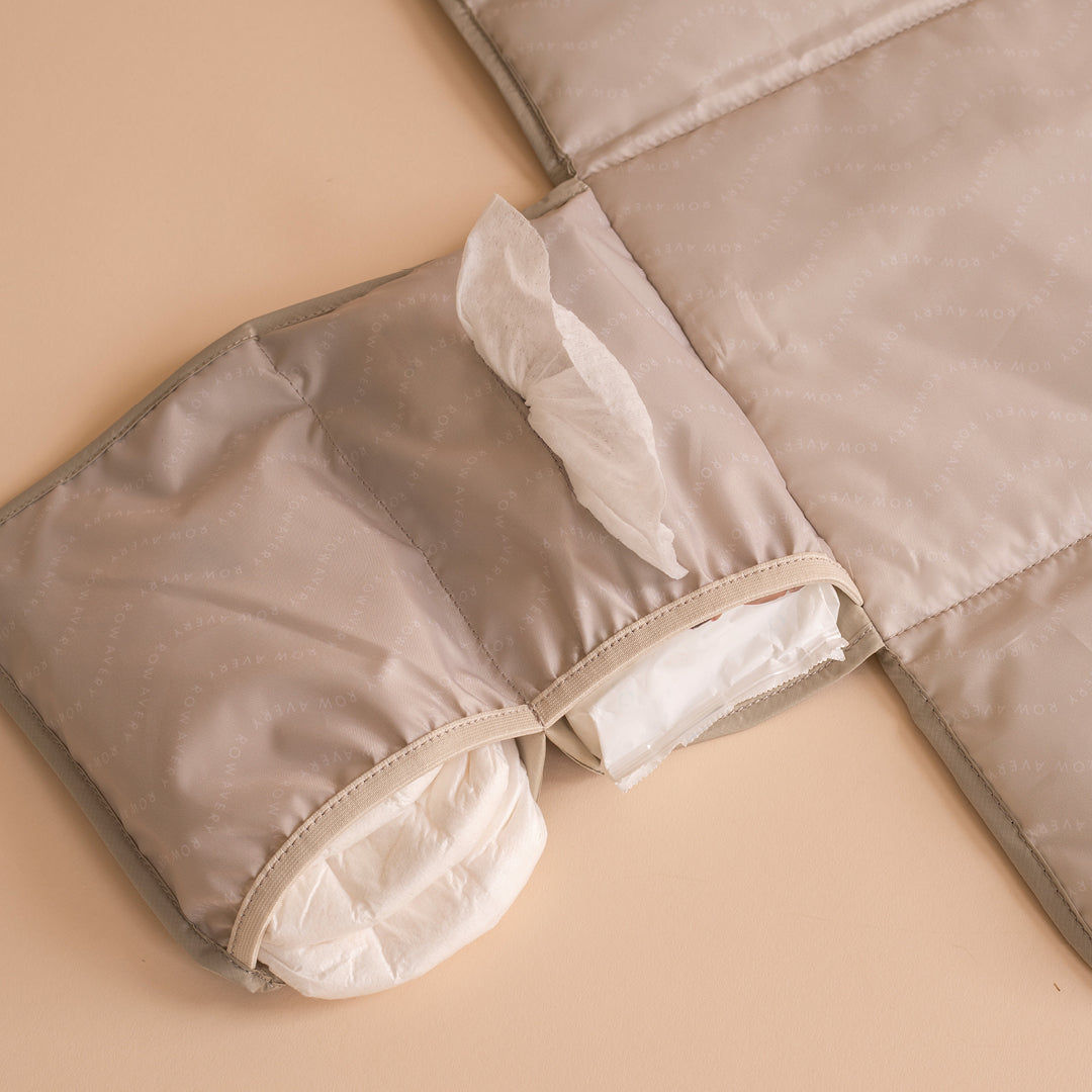 Recycled Nylon Travel Baby Changing Mat - Oyster