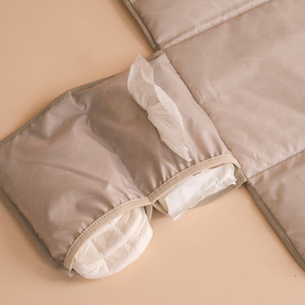 Recycled Nylon Travel Baby Changing Mat - Oyster