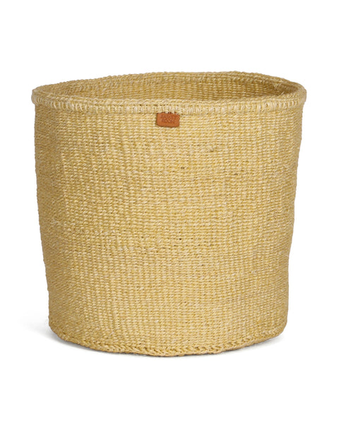 TITO: Butter Yellow Round Sisal Basket