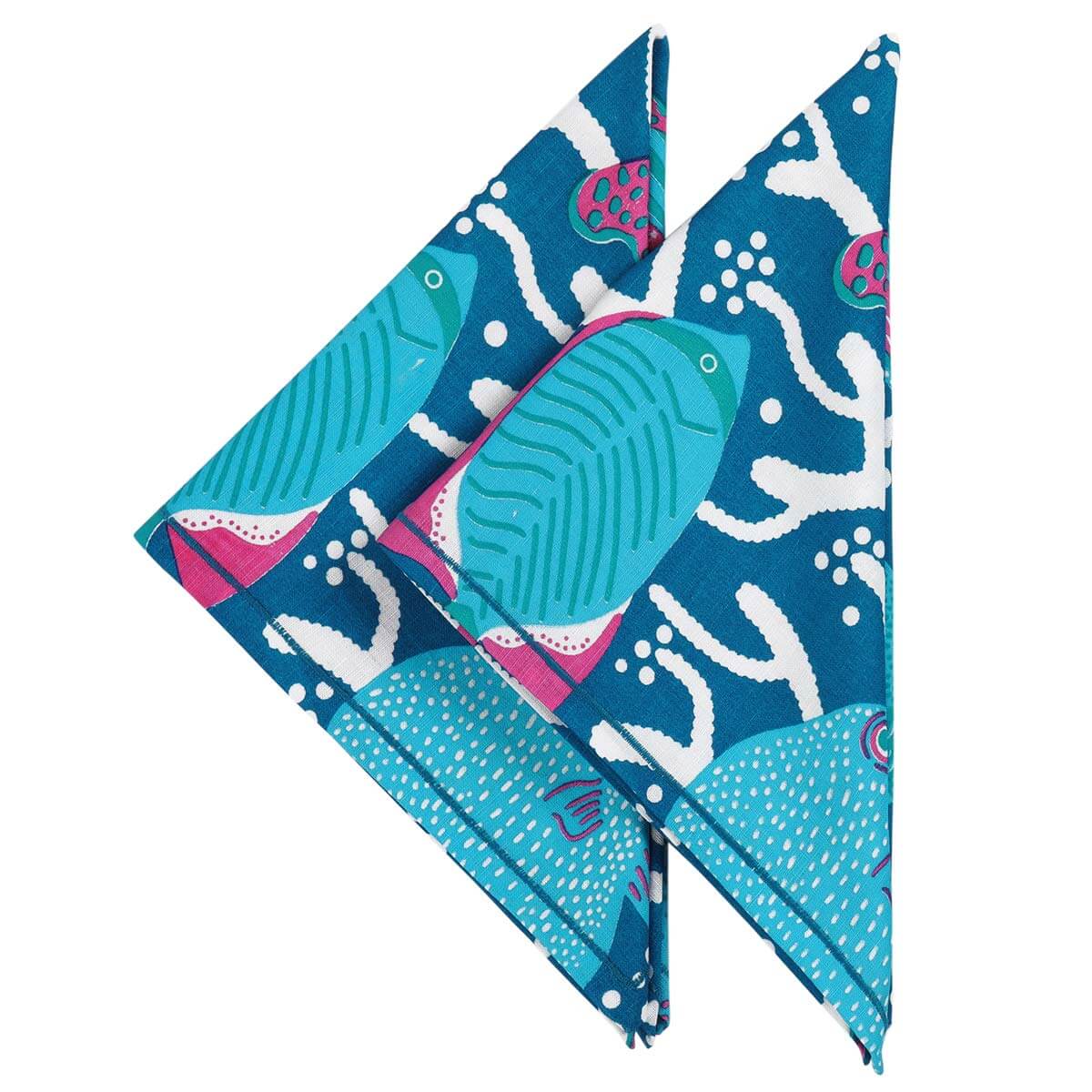 Blue Ocean Reef Napkins - Set of 2