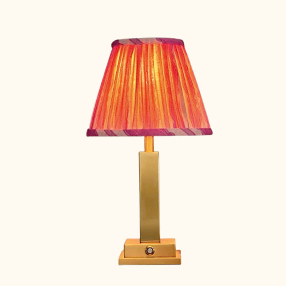 Philia Rechargable Table Lamp Pink Scallop Stripe