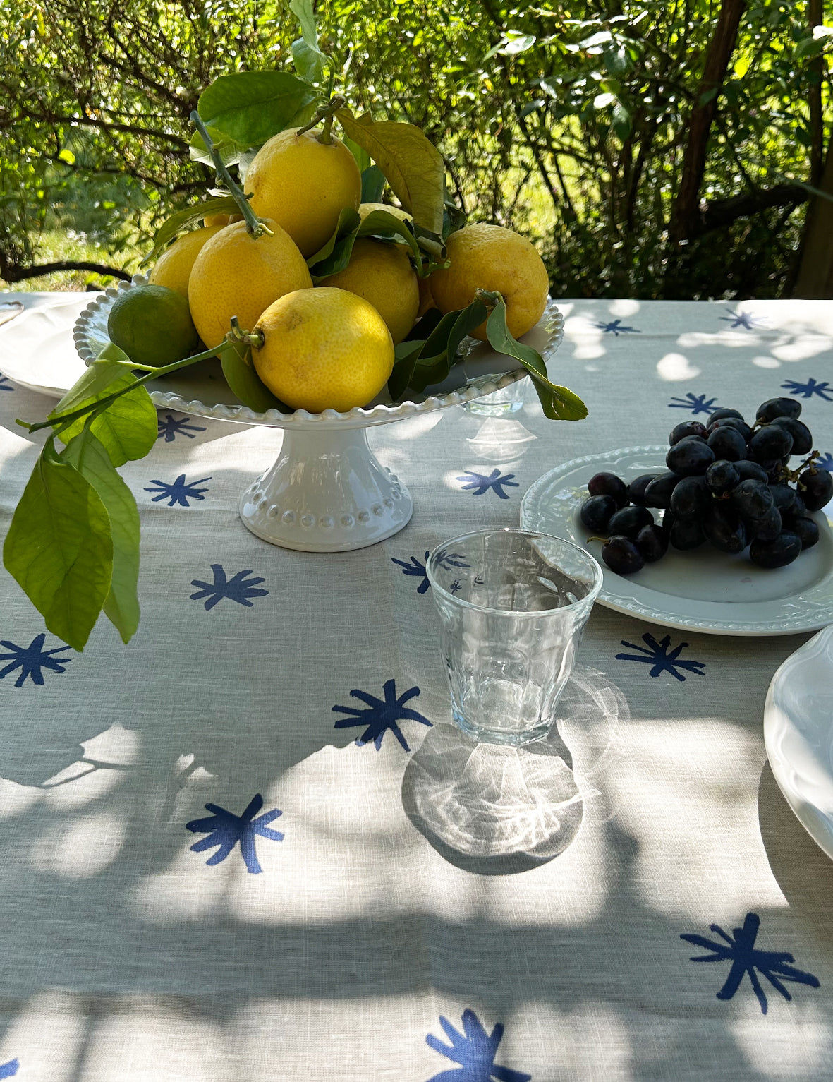 Stars & Squiggles Linen Tablecloth