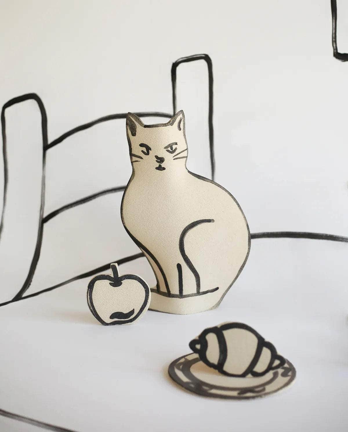 ‘Cat’ Ceramic Vase