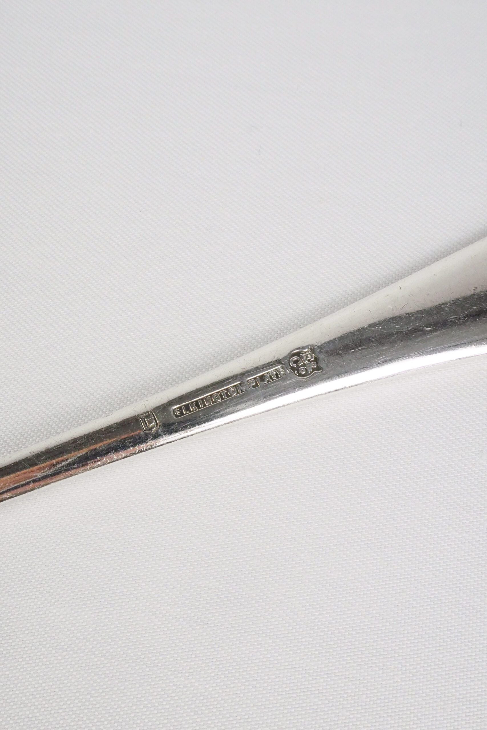 Antique Silver Plate Serving Spoon