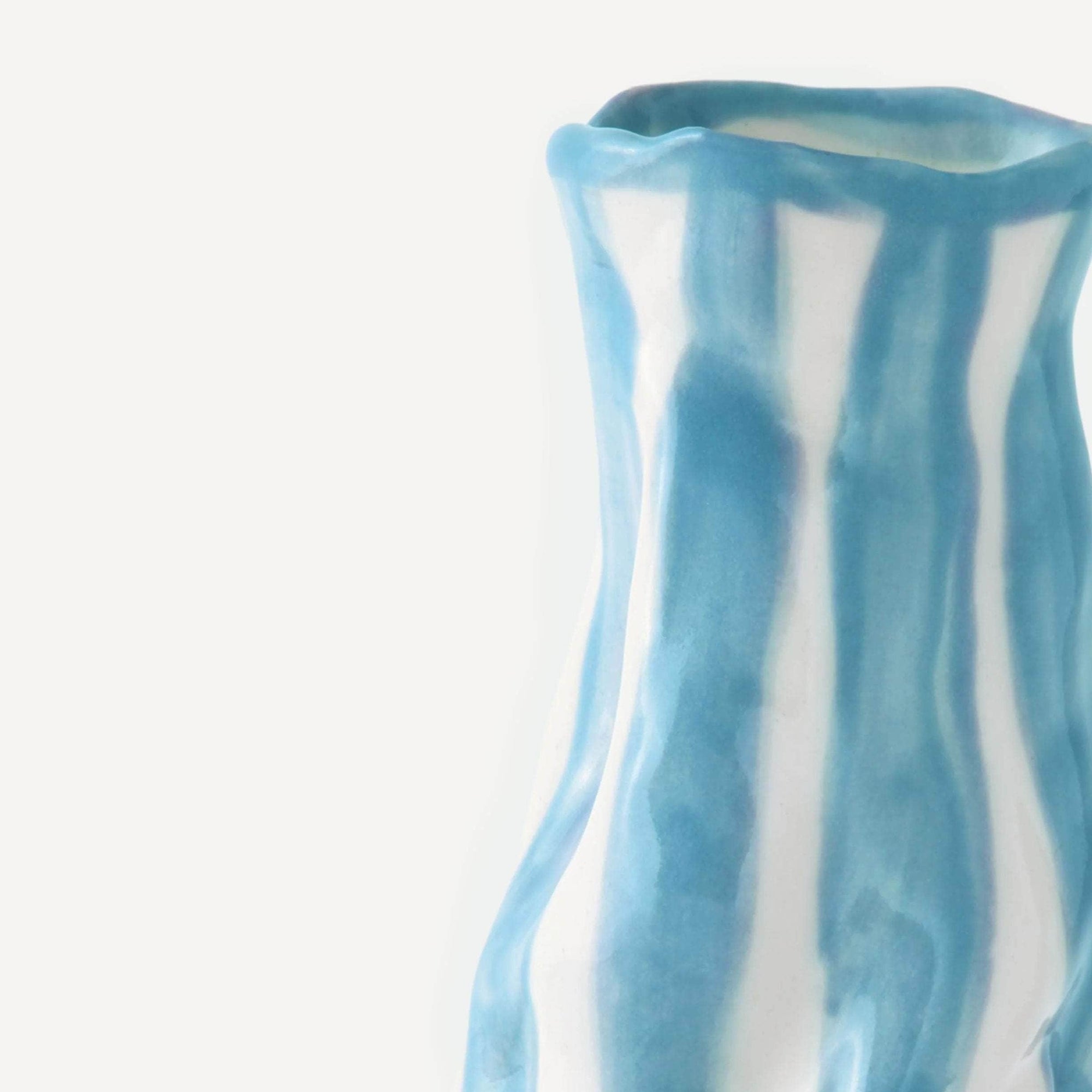 Turquoise Candy Stripe Vase