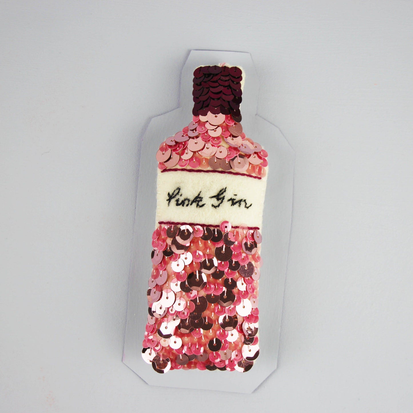 Pretty Pink Gin Sequin Hanging Ornament