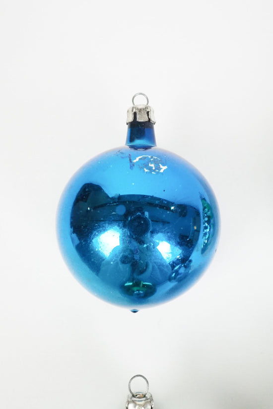 4 Antique Glass Baubles