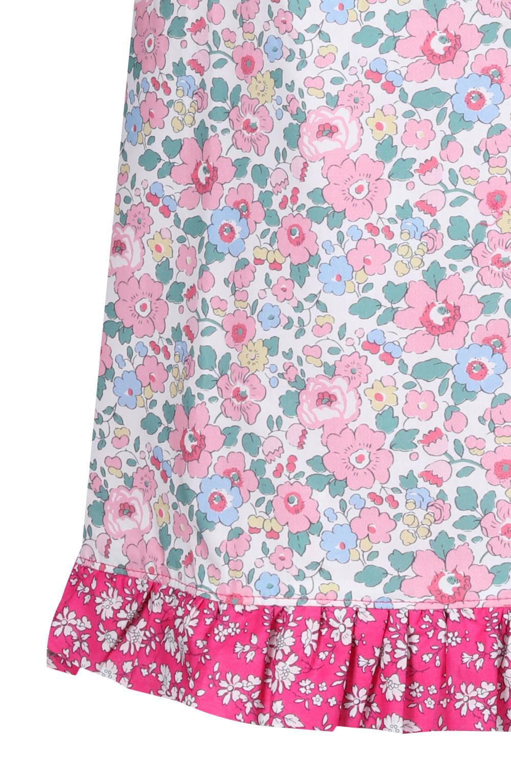 Reversible Ruffle Apron BETSY CANDY FLOSS & CAPEL FUCHSIA