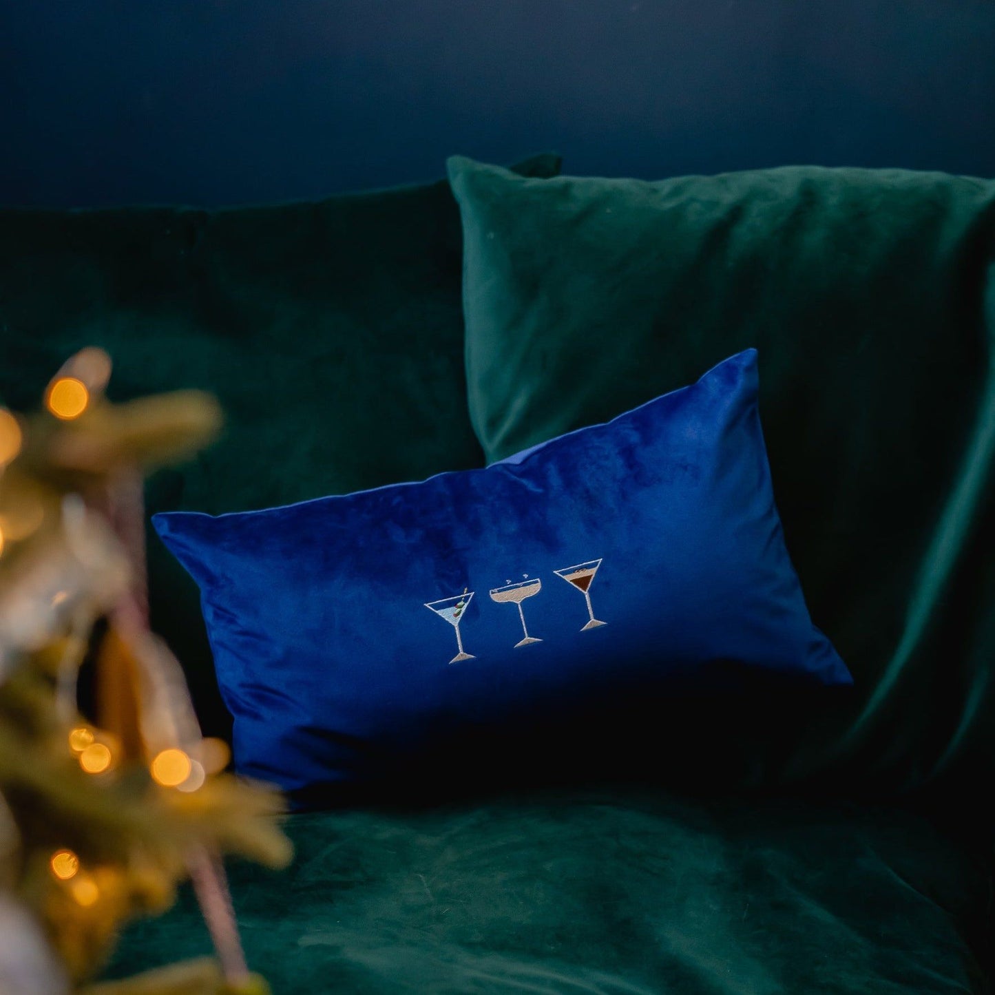 The Cocktail Cushion - Navy
